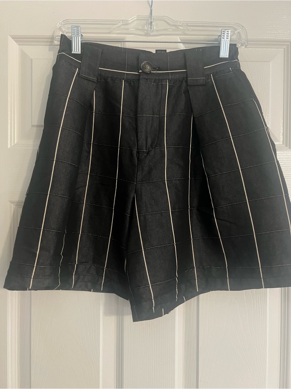 Who What Wear Black Windowpane Flat-Front Men’s Shorts